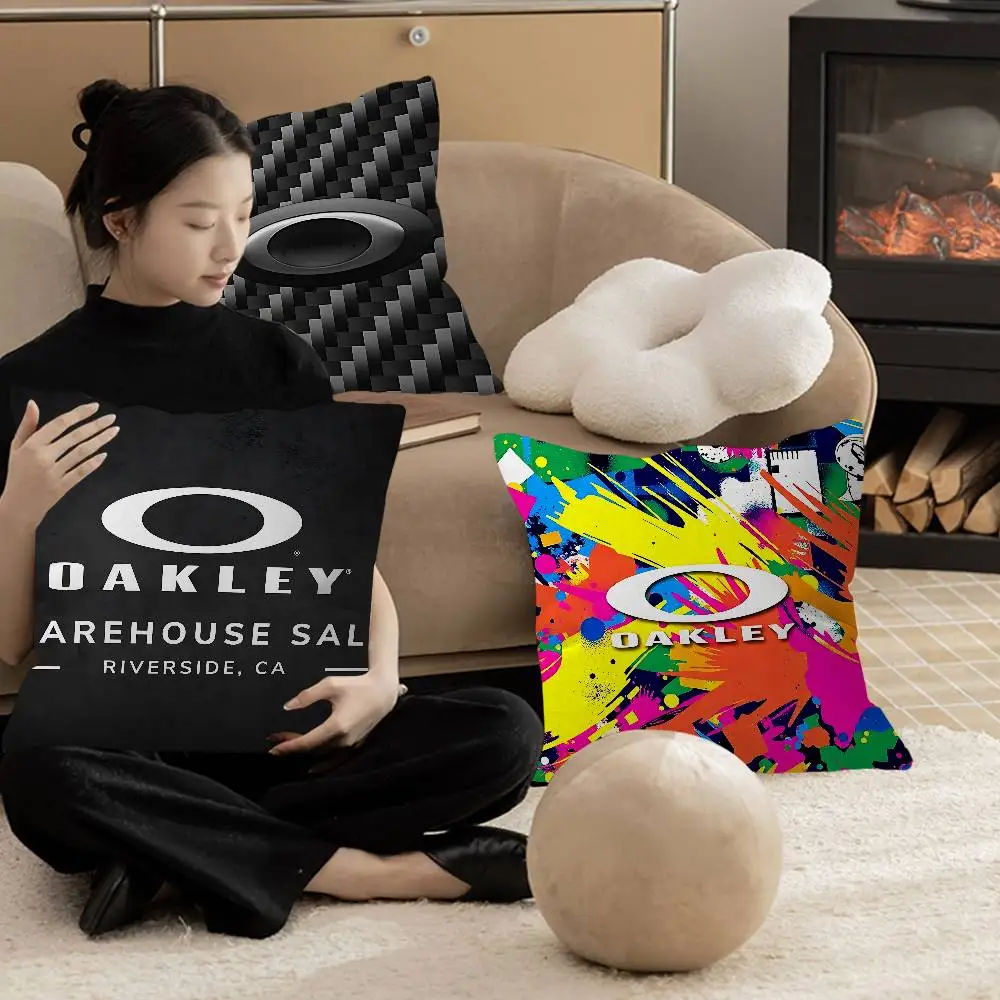 O-Oakleys logo Decorative Room Aesthetics Pillow Case Home Decor Bedroom Sofa Bed Couch Pillow Cover 45x45