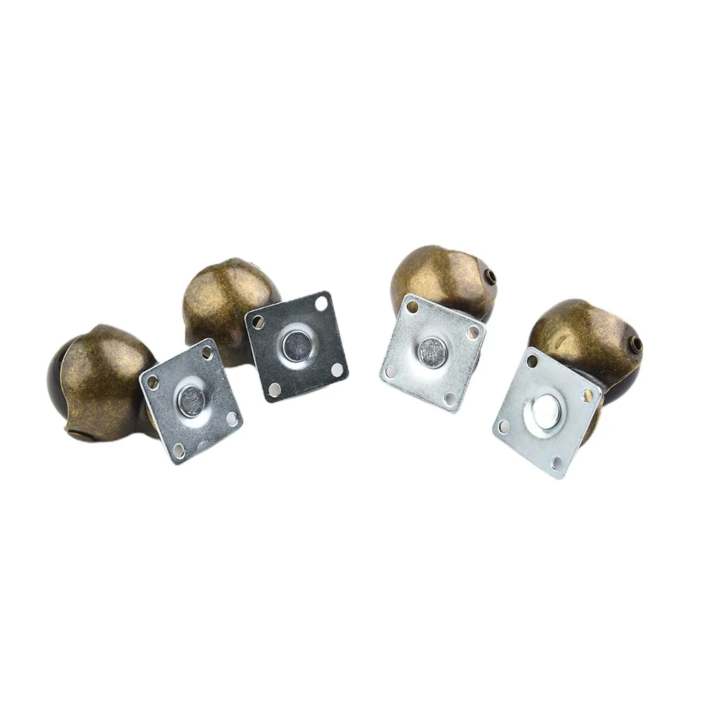 

Hardwood Small Caster Wheels Floor Polypropylene PP and steel Replacement 4pcs Set Ball Ottoman Wooden chair DIY