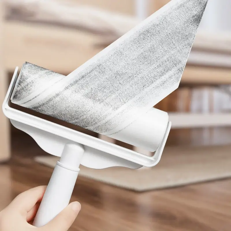 Long Handle Lint Roller Brush Pet Hair Remover Roller Retractable Dust Hair Roller Stick Tearable Clothes Bed Hair Removal Brush - Image 4