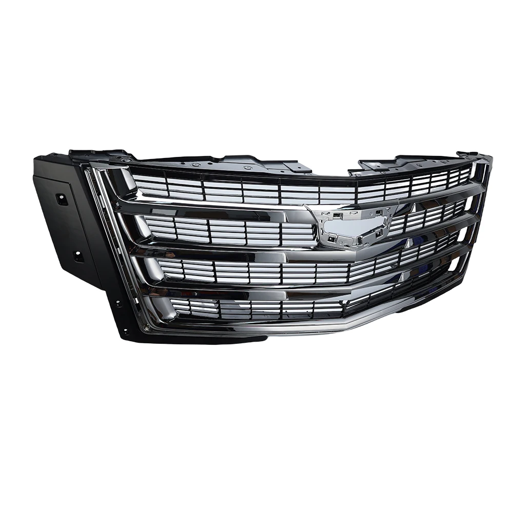 Chrome Silver Style Front Upper Grille for Cadillac Escalade 2015 -2022 Replacement 23399558 84051291Racing Grills accessories