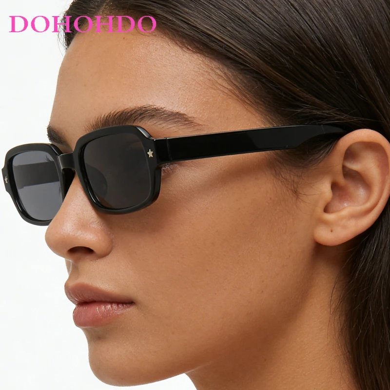 

Vintage Trendy Rice Nail Small Square Sunglasses Men Classic Brand Designer Women Sunglass Summer Fishing Driving Shades UV400