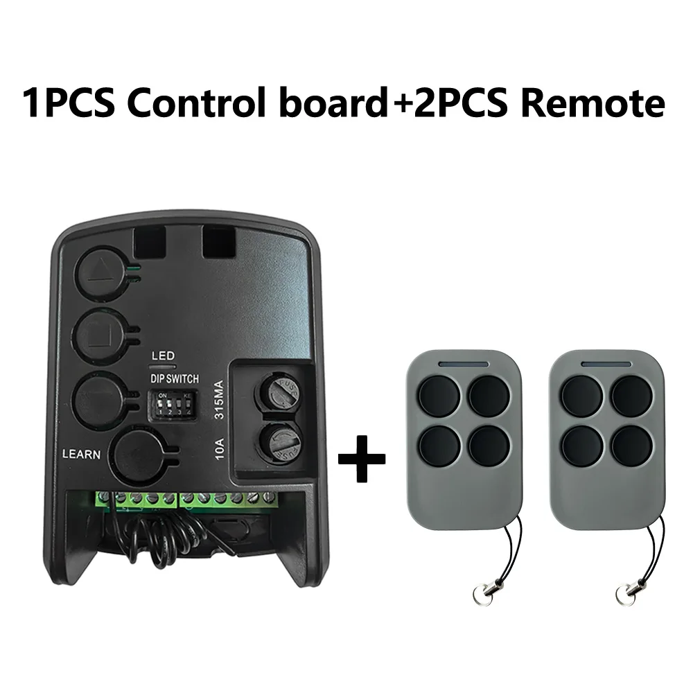 AC 220–250 V, 4-Kanal-Tor, Garagentor, 433 MHz, Rolling-Code, röhrenförmiger Motorempfänger mit Sender