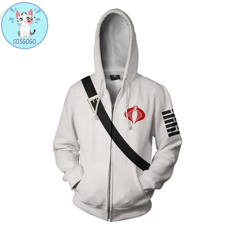 

2025 aaa Movie G.I. Joe:The Rise of Cobra SHADOW jacket Cosplay Costumes 3D printed zip-up men women hoodies Sweatshirts