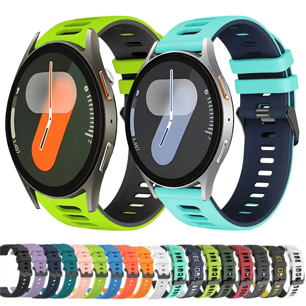 22mm 20mm Sport-Silikonarmband für Samsung Galaxy Watch 7 6 5 4 44/40mm 6 Classic 47mm 43mm Huawei Watch 5 GT6 Pro GT6 46mm Armband