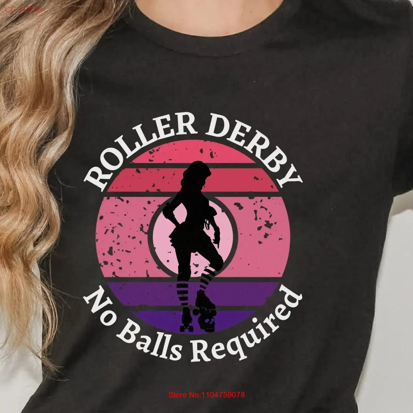 Roller Derby T Shirt Girl Skating Funny Power Lover No Balls Required vintage Washed graphic Breathable fashion