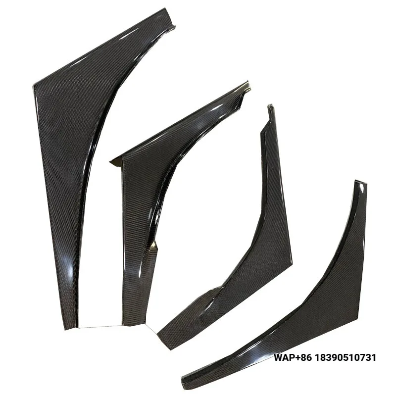 For 2006-2007 Lancer Evolution EVO 7-9 Vtx Universal Canards (4pcs/set) CF Carbon Fiber