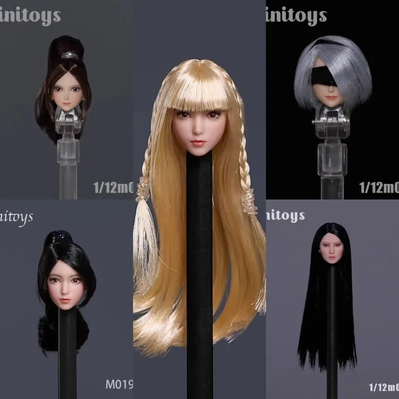 

Iminitoys масштаб 1/12 аниме красота девушка Лоли голова резьба женщина солдат голова лепка модель для 6 "ледная кожа TBL тела