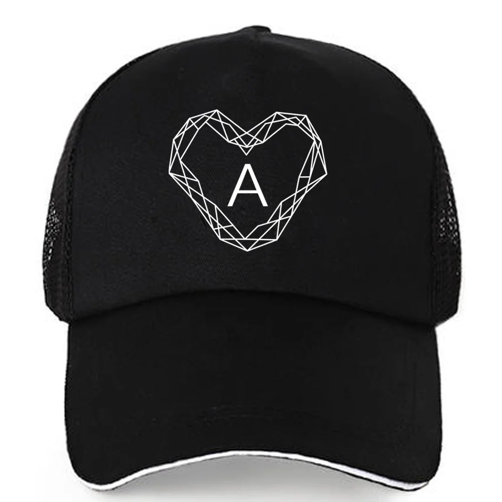 Outdoor Cotton Black Baseball Caps Men Women Cap Hip Hop Sunscreen Adjustable Snapback Teens Diamond Letter Breathable Mesh Hat