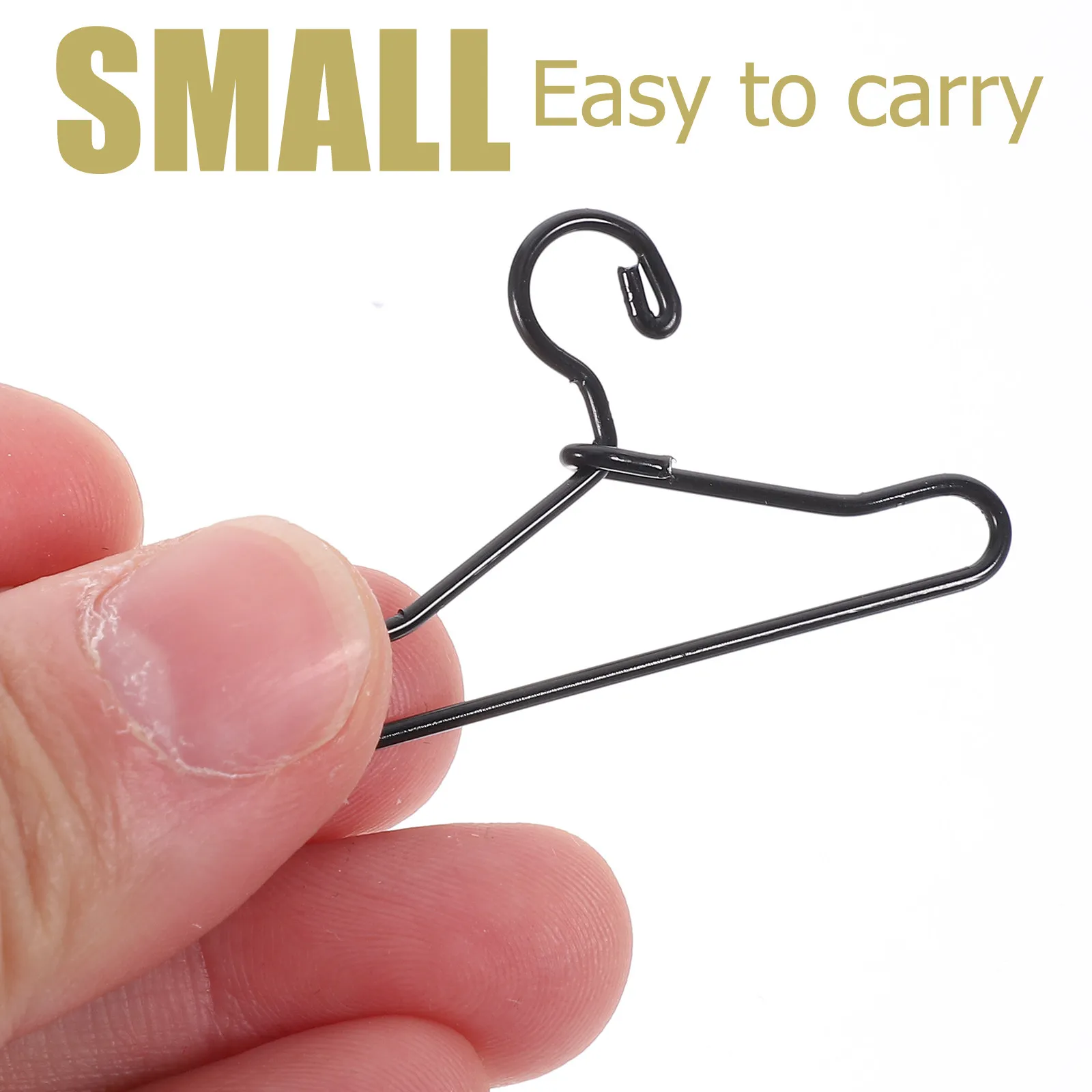 20Pcs Realistic Mini Hangers for Dollhouse Accessories Tiny House Clothing Display Rack Simulation Mini Hangers for Miniature