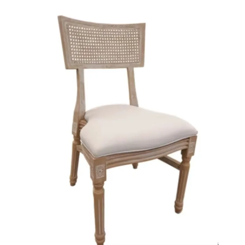 SinoFur Wood Texture Resin Cross Back Franklin Chair for Hotel Event Rental Commercial Business Living Room Entry