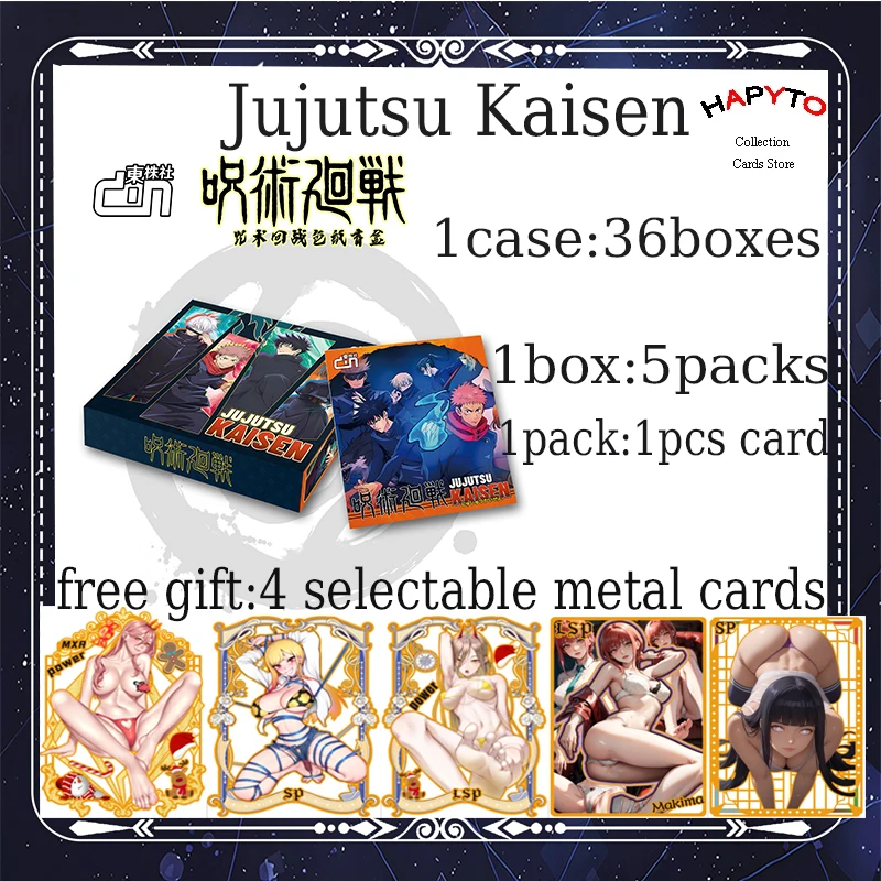 Wholesale Jujutsu Kaisen Colored Paper Hobby Collection Card JJK Booster Box Gojo Satoru Nanami Sukuna Hobbies Chrismas Gift