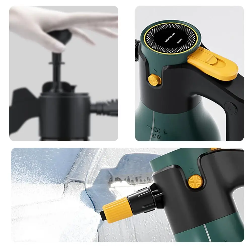 

Upgraded 2L Electric Foam Spray Bottle 60° Adjustable High Pressure Car Wash Cleaning Sprayer For Vehicle/Home/Garden I7X9