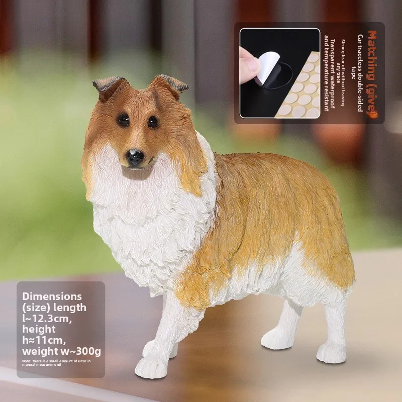 Hileti Shepherd Dog Simulation Dog Model Ornament, Home Decoration Shedelan Ornament, Su Mu Statue Car Mounted Ornament
