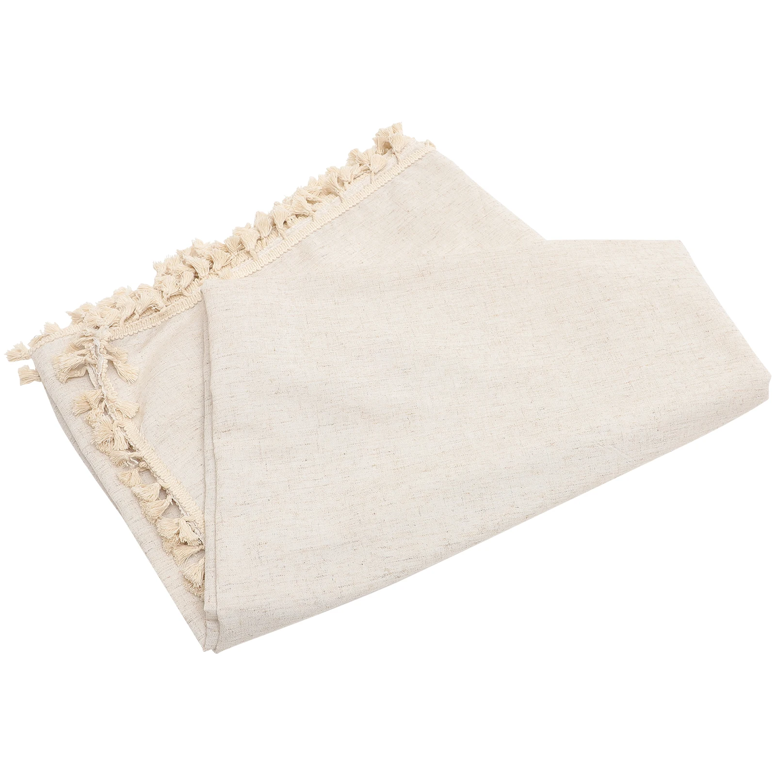 

Decorative Tablecloth Fringed Table Cover Solid Color Dining Room Buffet Camping Home Decoration Table Cover