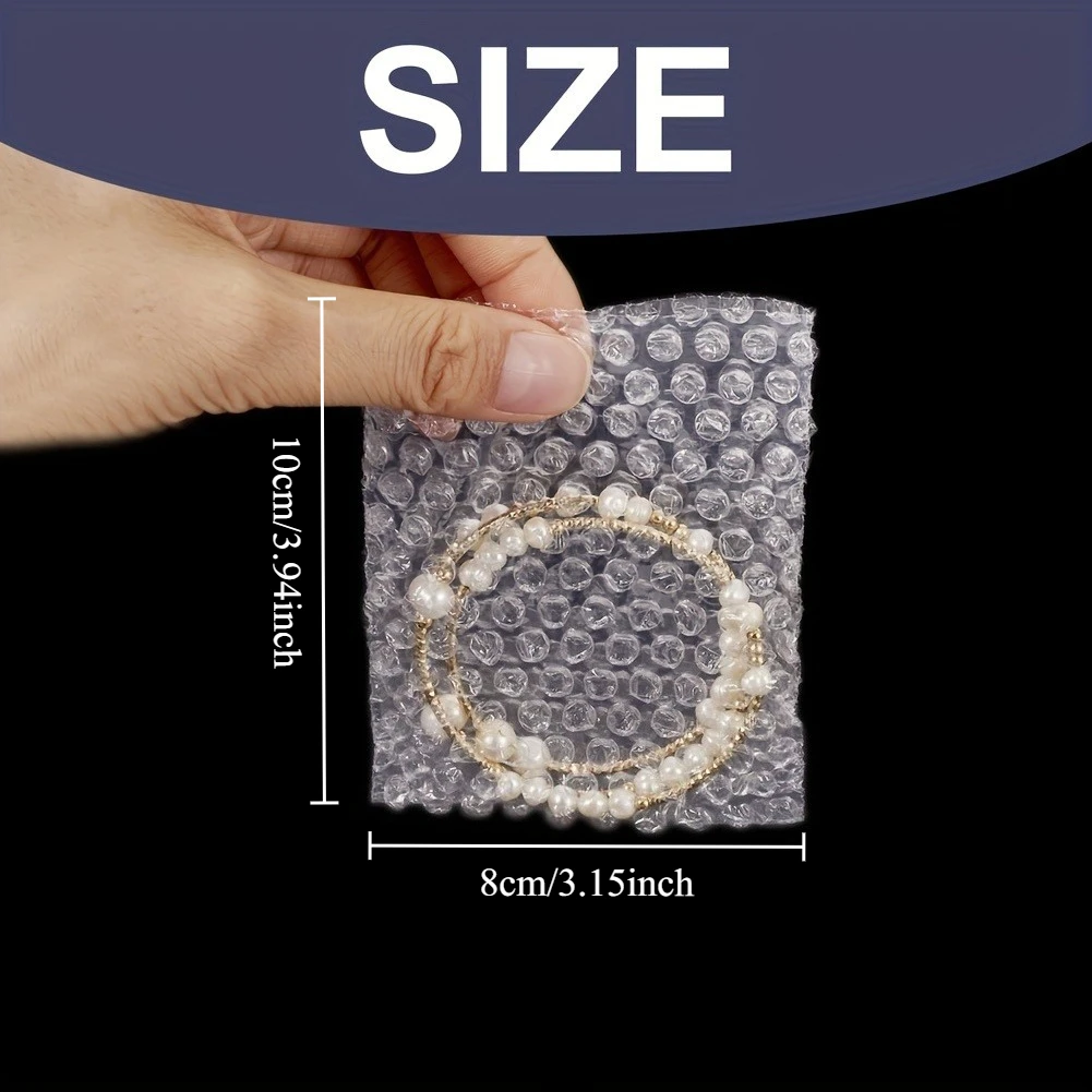 10x8cm Clear Plastic Bubble Out Bags, Cushion Wrap Pouches For Packaging Useful Practical Convenient Small Business Supplies