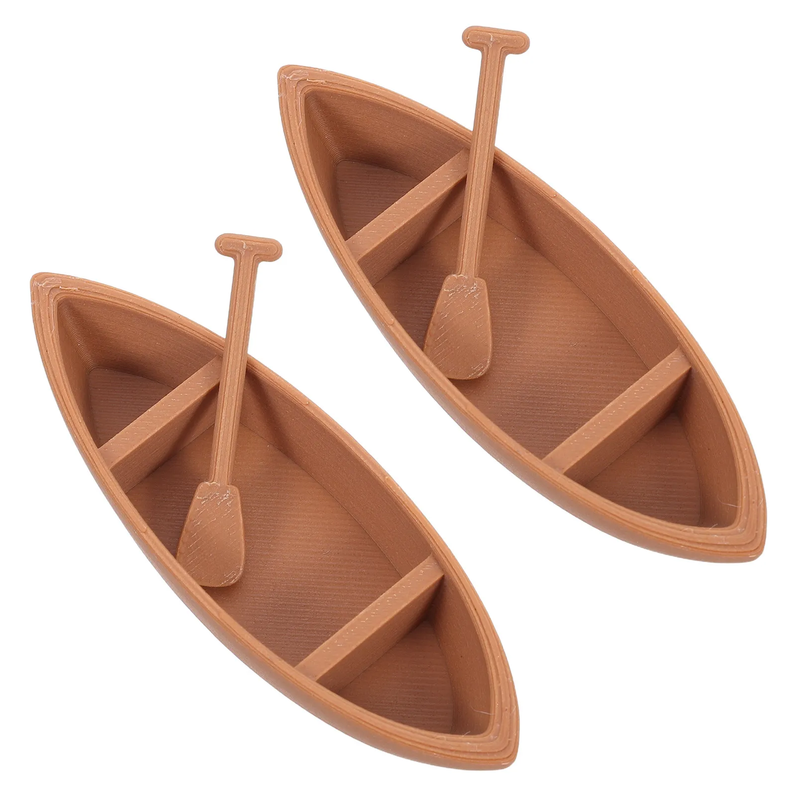 2Sets Small Plastic Boat Decor Wupeng River Style Desktop Bookshelf Accent Calm Study Space Cultural Charm Asian Themed Tabletop