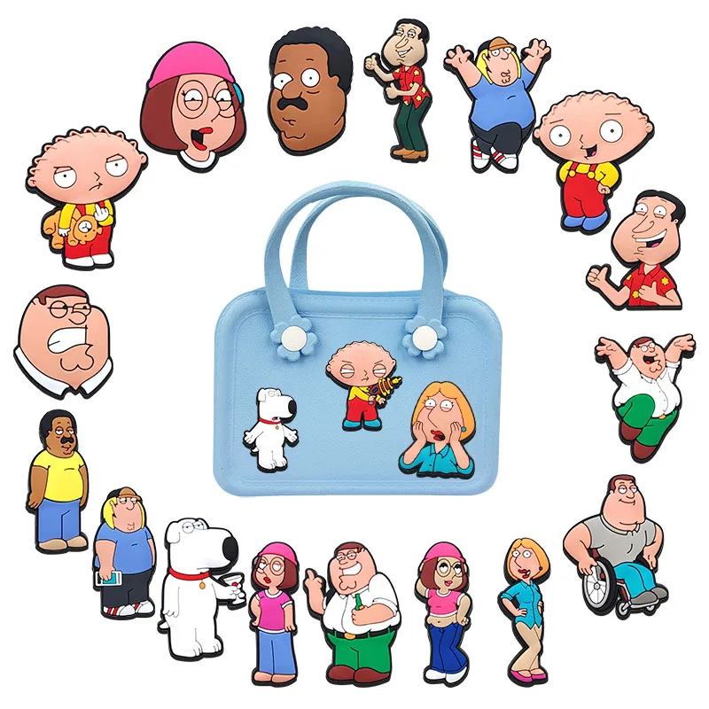 

10-50PCS Funny Family Cartoon Shoe Charms | DIY PVC Buckles for Shoes, Bags & Wristbands | Kids Party Favors & Decorative Gifts