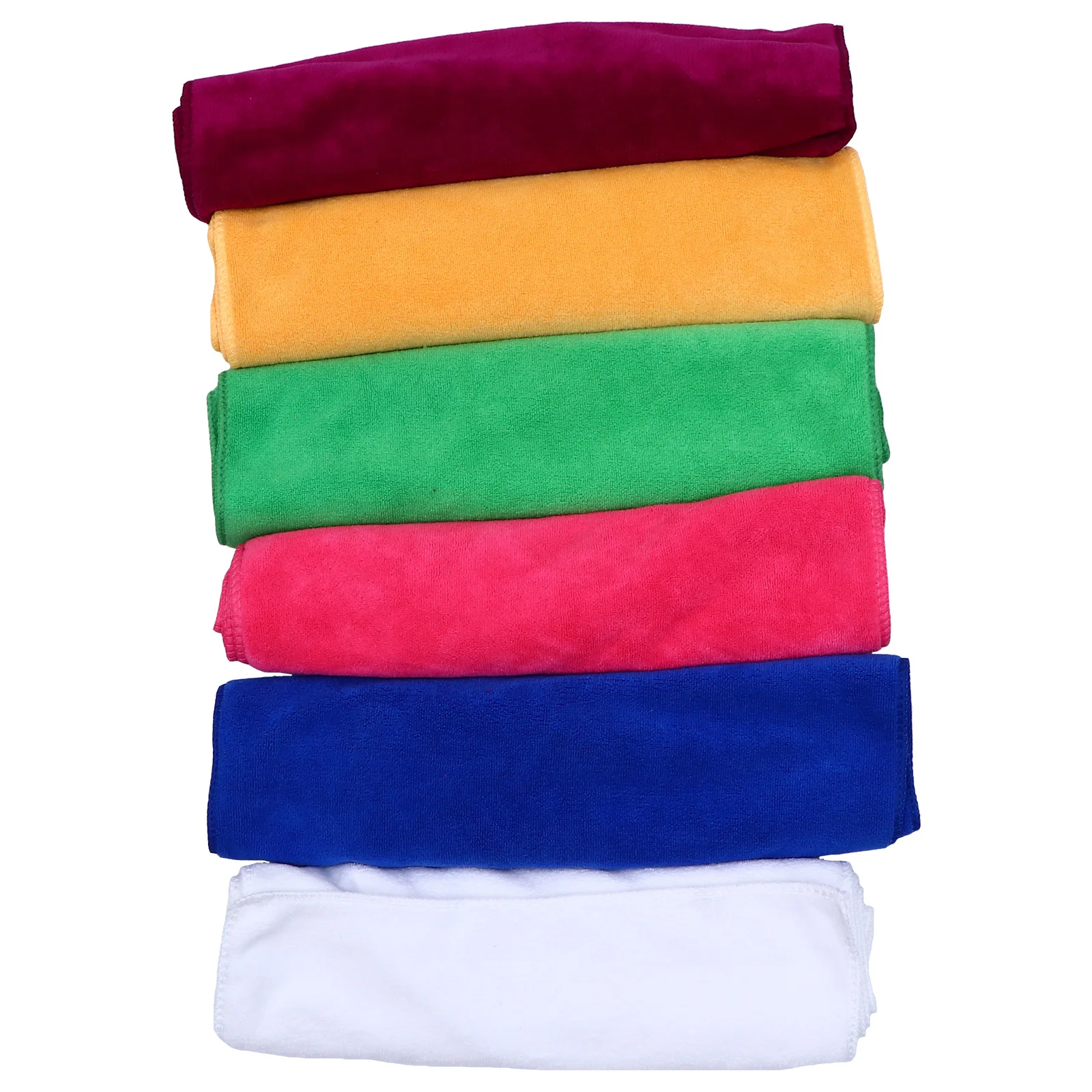 

6Pcs Car Wash Towels Thickened Absorbent Microfiber Cleaning Cloths Auto Car Shop Cleaning Cloths Hair Salon Towel