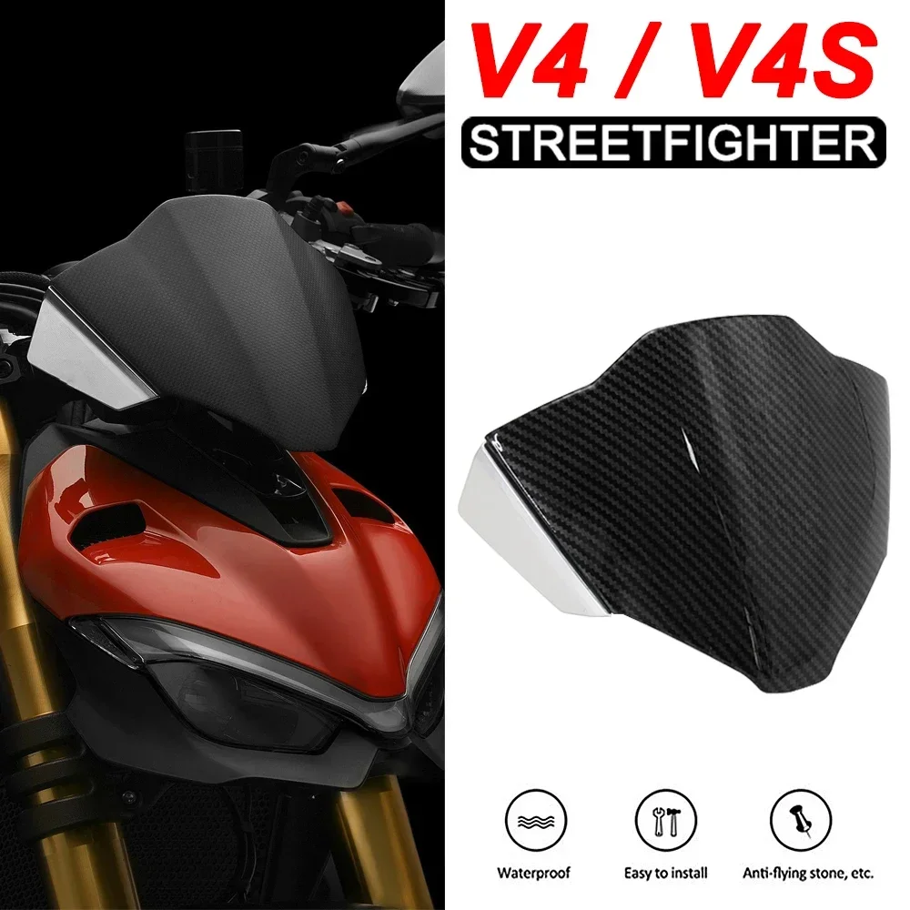 

New Windshield Windscreen Wind Deflector Shield Screen For Ducati STREETFIGHTER V4 S V4S 2020 2021 2022 Motorcycle Accessories