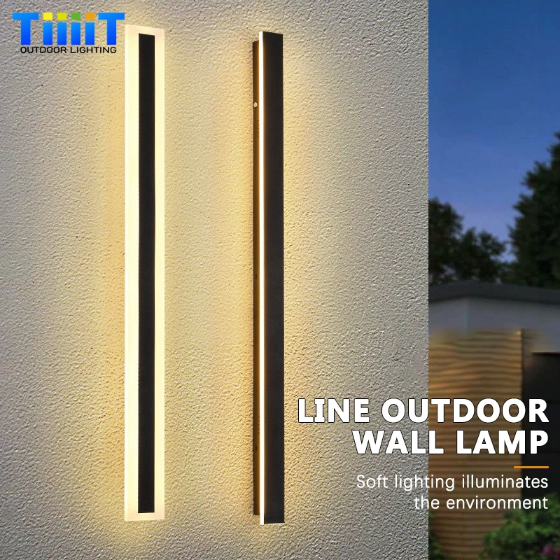 

Modern LED Strip Wall Lamp Outdoor IP65 Waterproof Aluminum Alloy Wall Lamp Porch Courtyard Garden Decorative Lighting AC85-265V