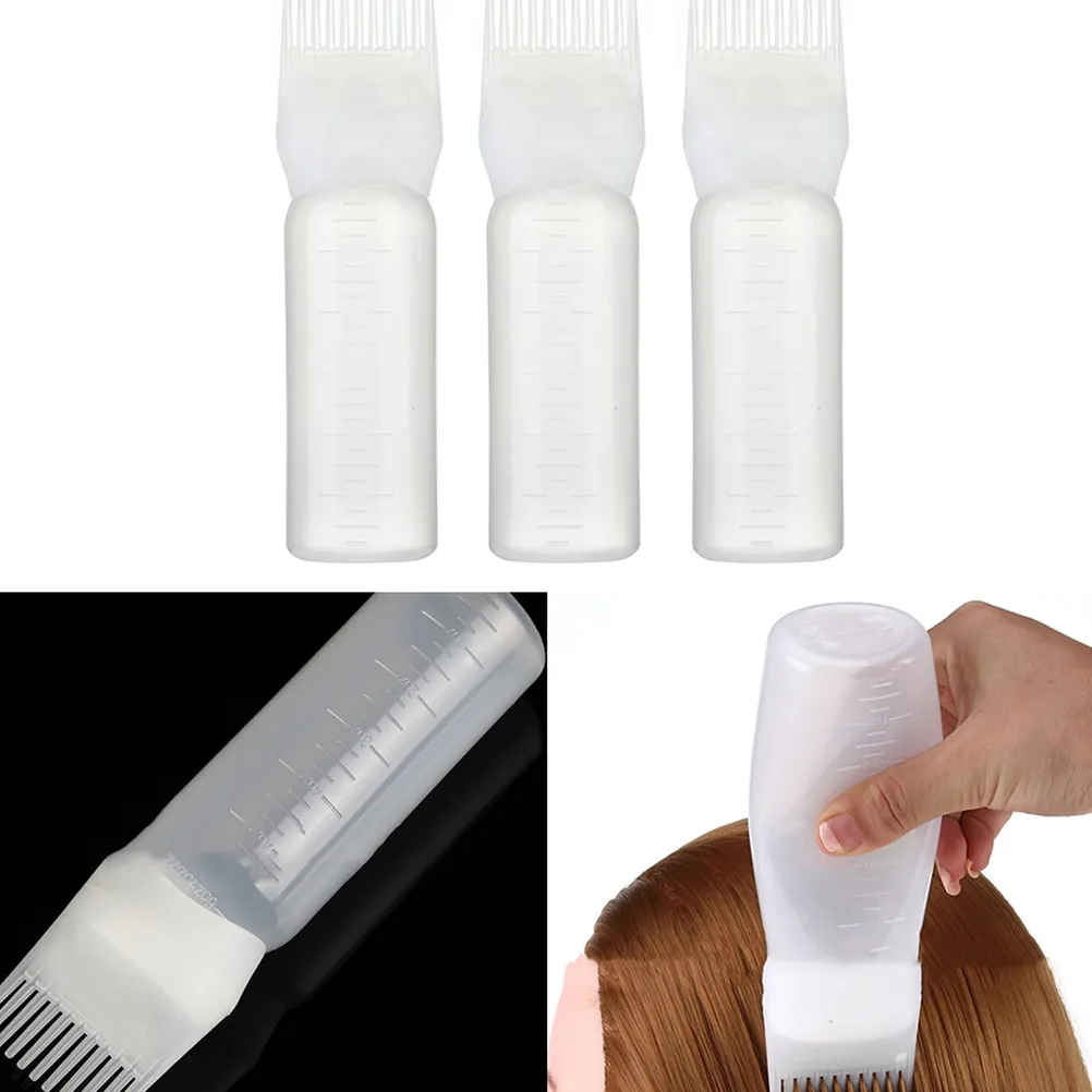 

Набор из 4 бутылок для мытья волос, аппликатор для окрашивания волос, расческа для очищения кожи головы, профессиональный парикмахерский инструмент