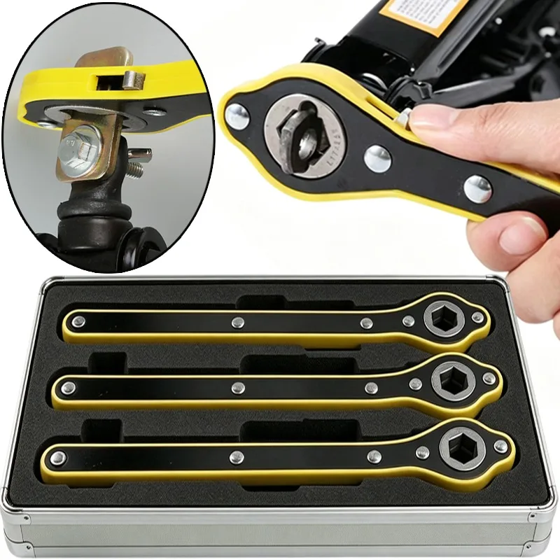 Car Labor-saving Universal Jack Ratchet Slotted Hexagonal Wrench Dual Purpose Jack Labor-saving Wrench Handle Lever Repair Tool