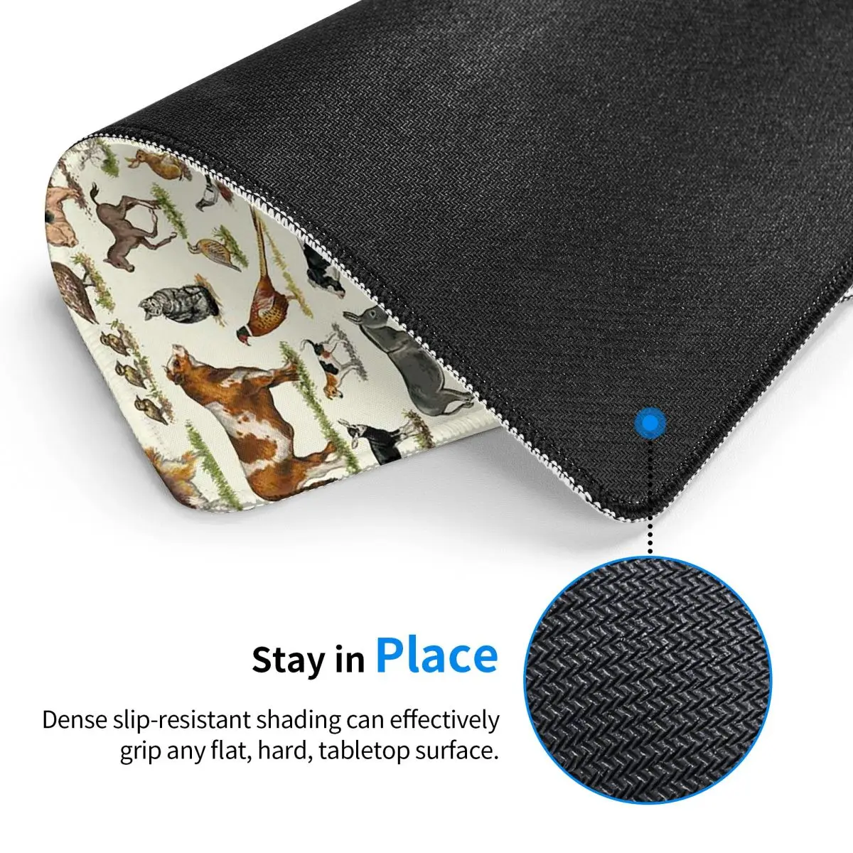 Alfombrilla de ratón para mascotas, diseño de animales de granja, granja, pueblo, teclado de ordenador, alfombrilla para ratón, alfombrilla de escritorio para ordenador portátil, alfombrillas para mesa de oficina