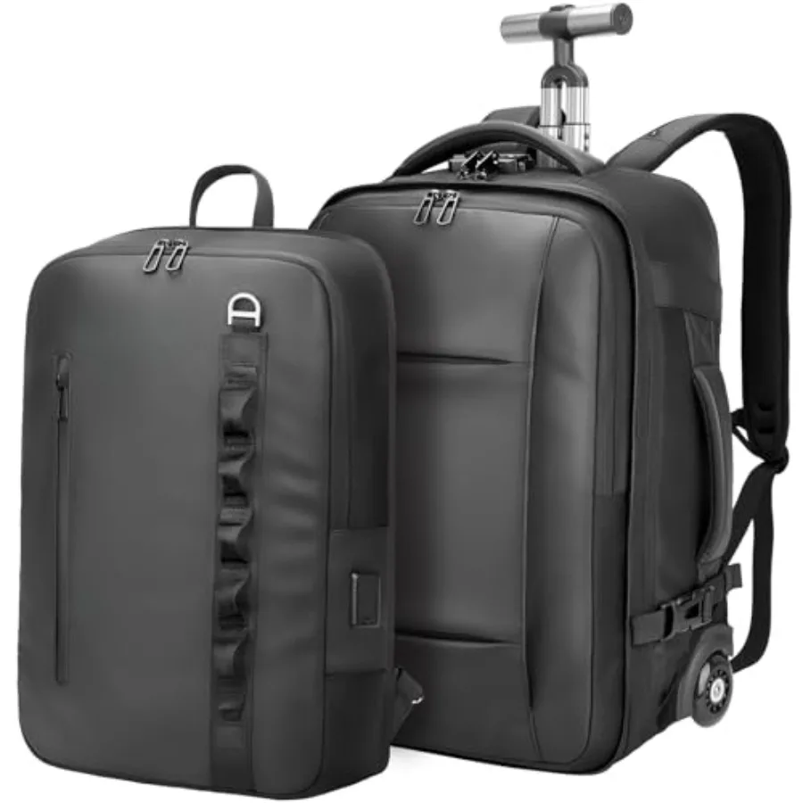 حقيبة ظهر للسفر 3 في 1 حقيبة ظهر تحمل على الطيران معتمدة من حقيبة منتج شخصية مقاومة للماء مع حقيبة ظهر قابلة للفصل بعروة إضافية #1