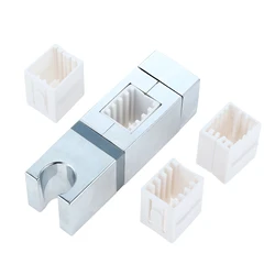 ABS Shower Head Holder Bracket Rack Adjustable Shower Bracket Holds for Bathroom Slide Bar w/ Four Sizes Slip-On Lift Rod Mounts