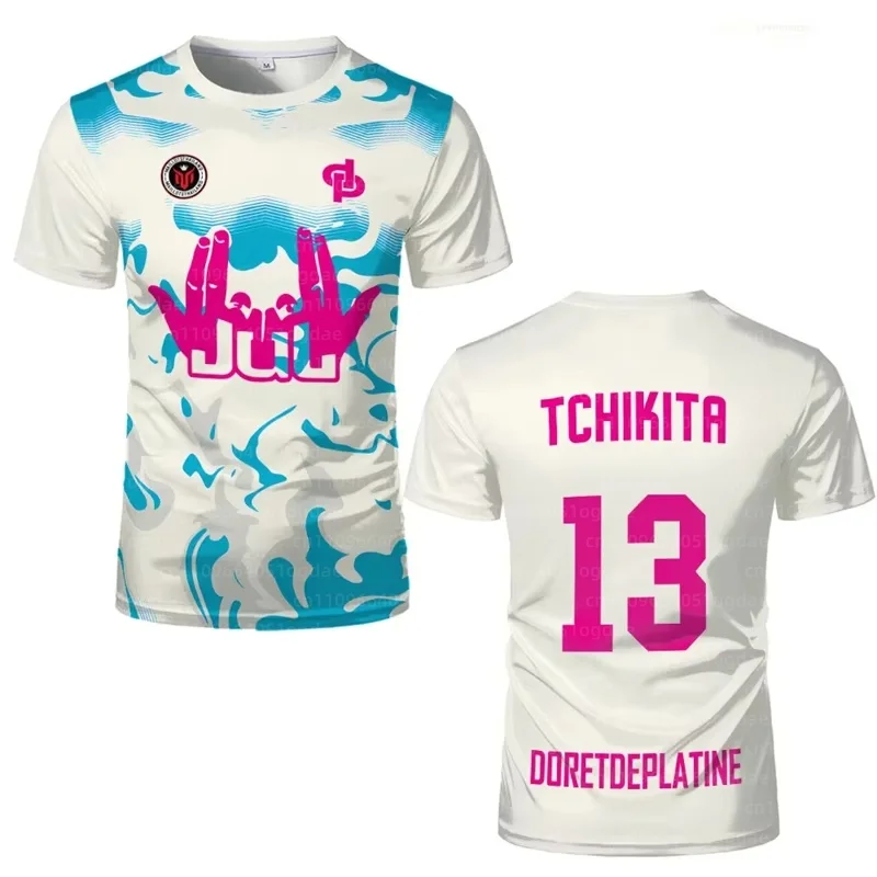 Camiseta JUL Maillot TOTO Et Ninetta para Hombre y Mujer, Camisetas con Estampado de Cultura Rap a la Moda, Camiseta Transpirable para Entrenamiento de Fútbol