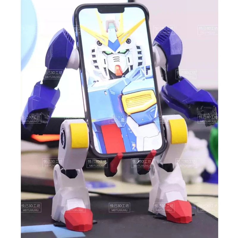 3D Gundam Mechanical Exoskeleton Holder Cartoon Anime Cool Creative Universal Lazy Support for iPad Mobile Phone Bracket Gifts