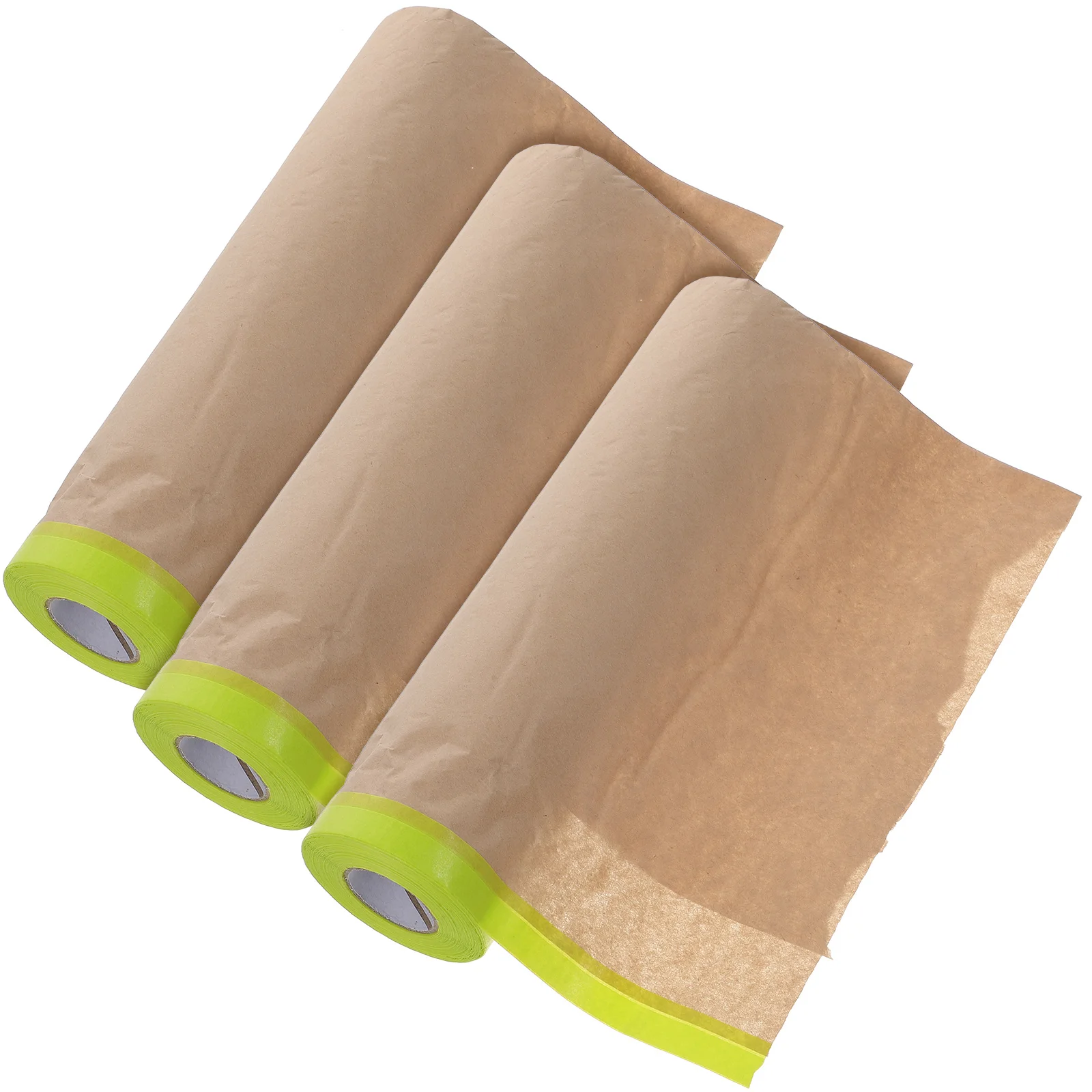 

3pcs 3 Rolls 6x50 Semi Transparent Masking Film Paper for Car Furniture Painting Spray Adhesive Protection Dust Cover