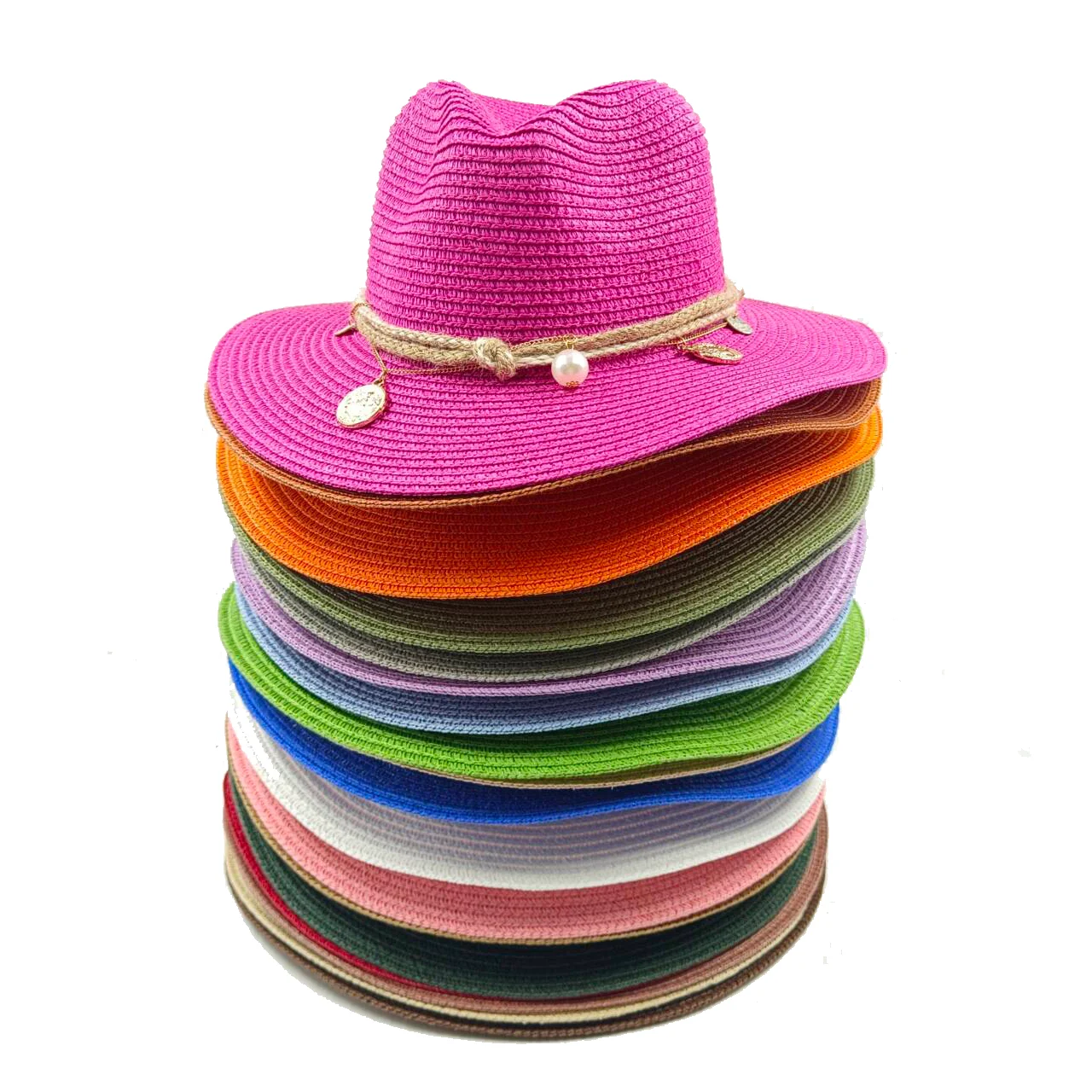 Jazz straw hat men's and women's hat accessories sun hat outdoor anti-UV beach hat women's hat  gorras 햇빛가리개모자