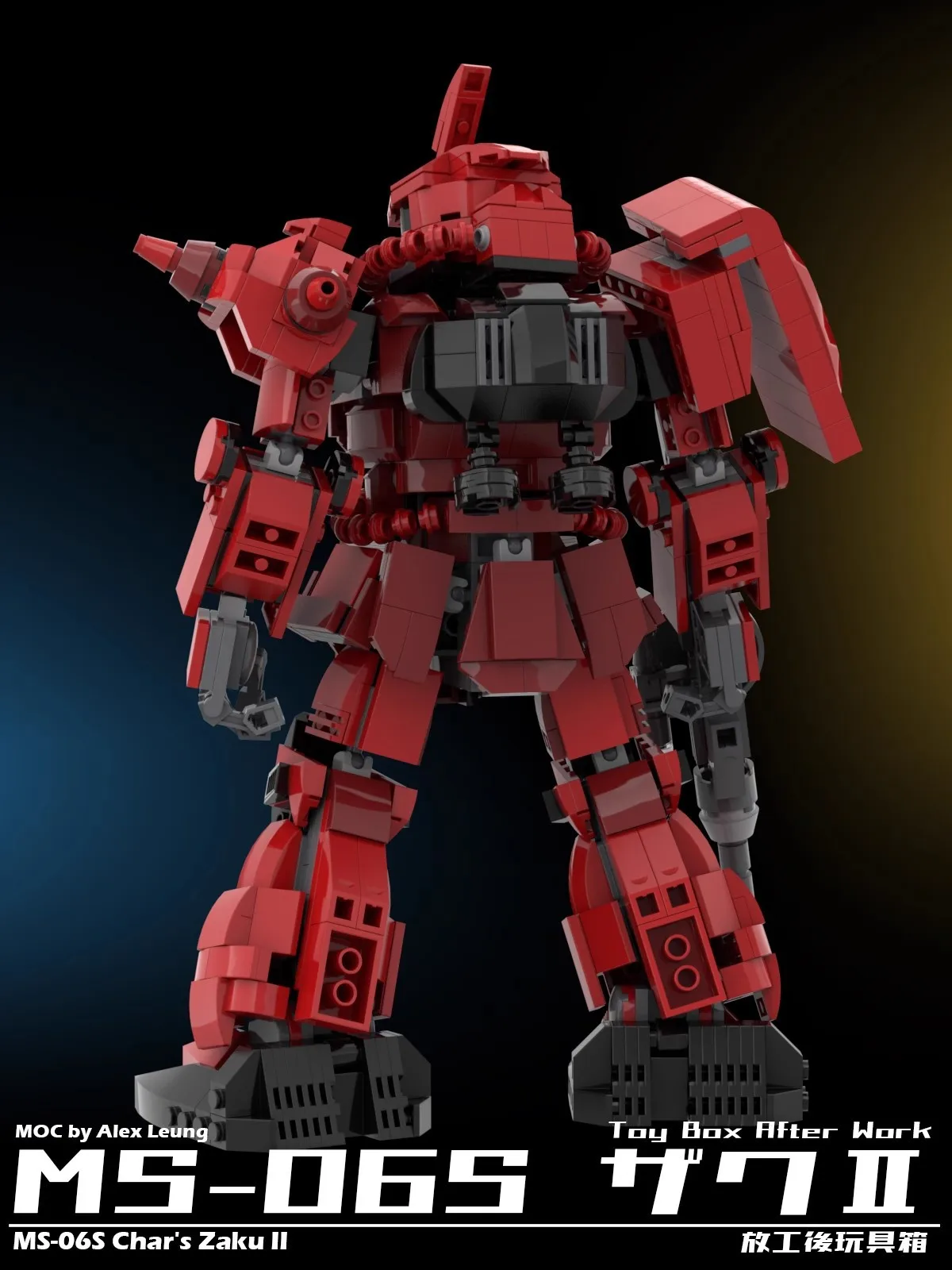 Hot Building Blocks Mecha Warrior Impulse Char\'s Zaku Bracket Robot Model Exoskeleton Robot Assembled Building Block Toys