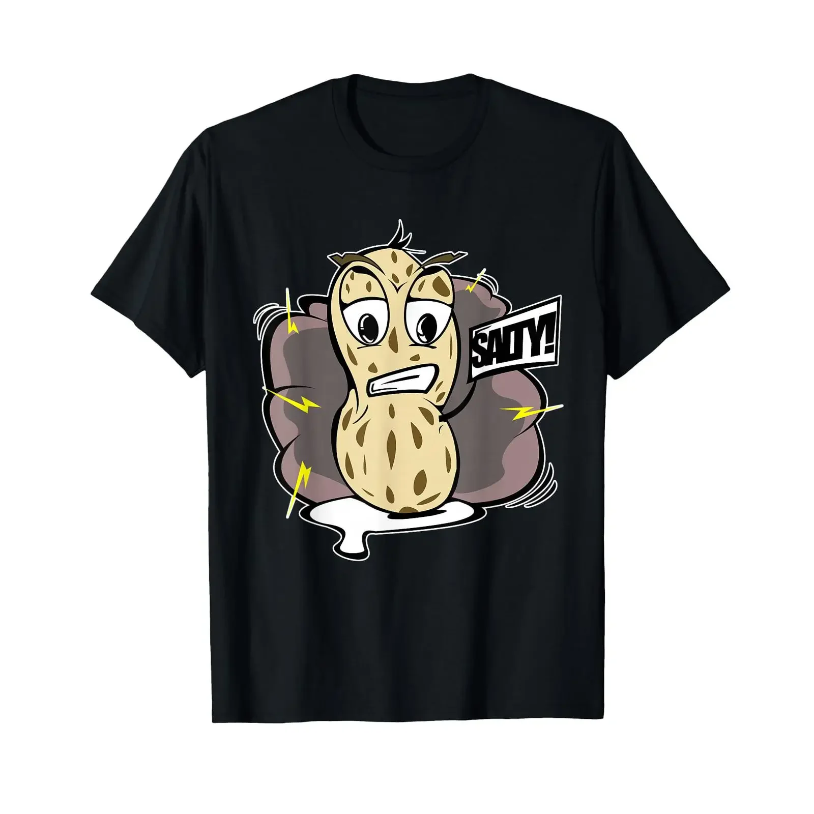 Salty Peanut Gamer Fun Motif T Shirt vintage Washed Casual Versatile designer clothes Comfortable Stretched Slightly graphic