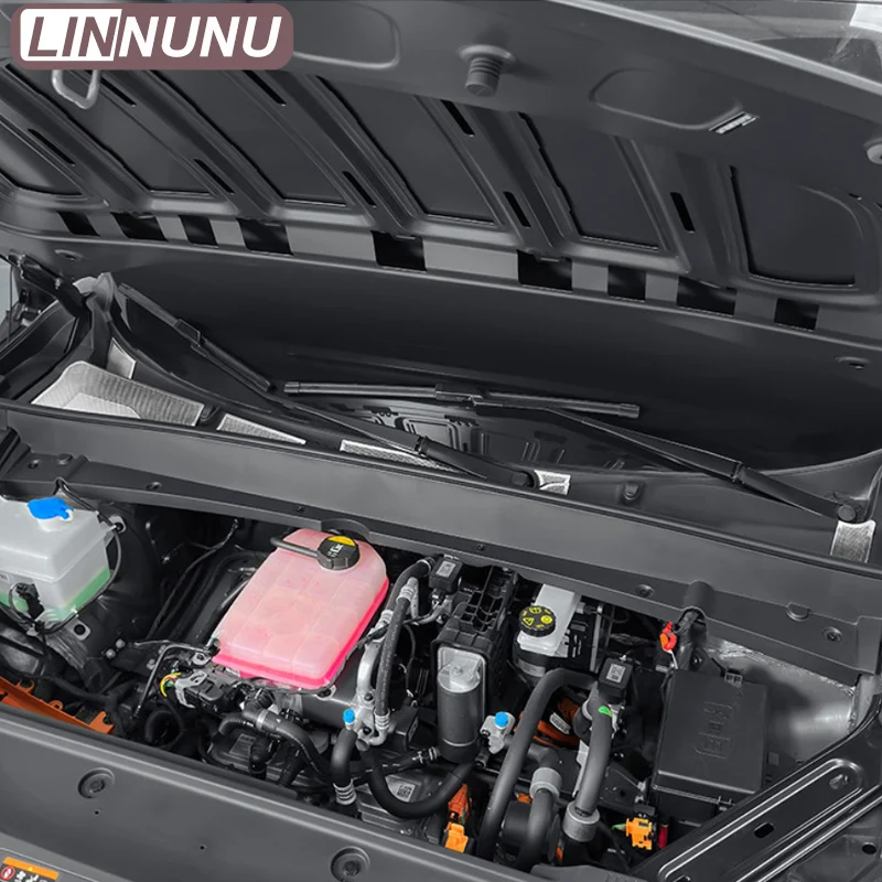 LINNUNU Engine Bay Hood Drain Hole Metal Dust Screen Anti-clog Cover For Geely Starray EX5 EM-i 2026 Starship 7 Car Accessories