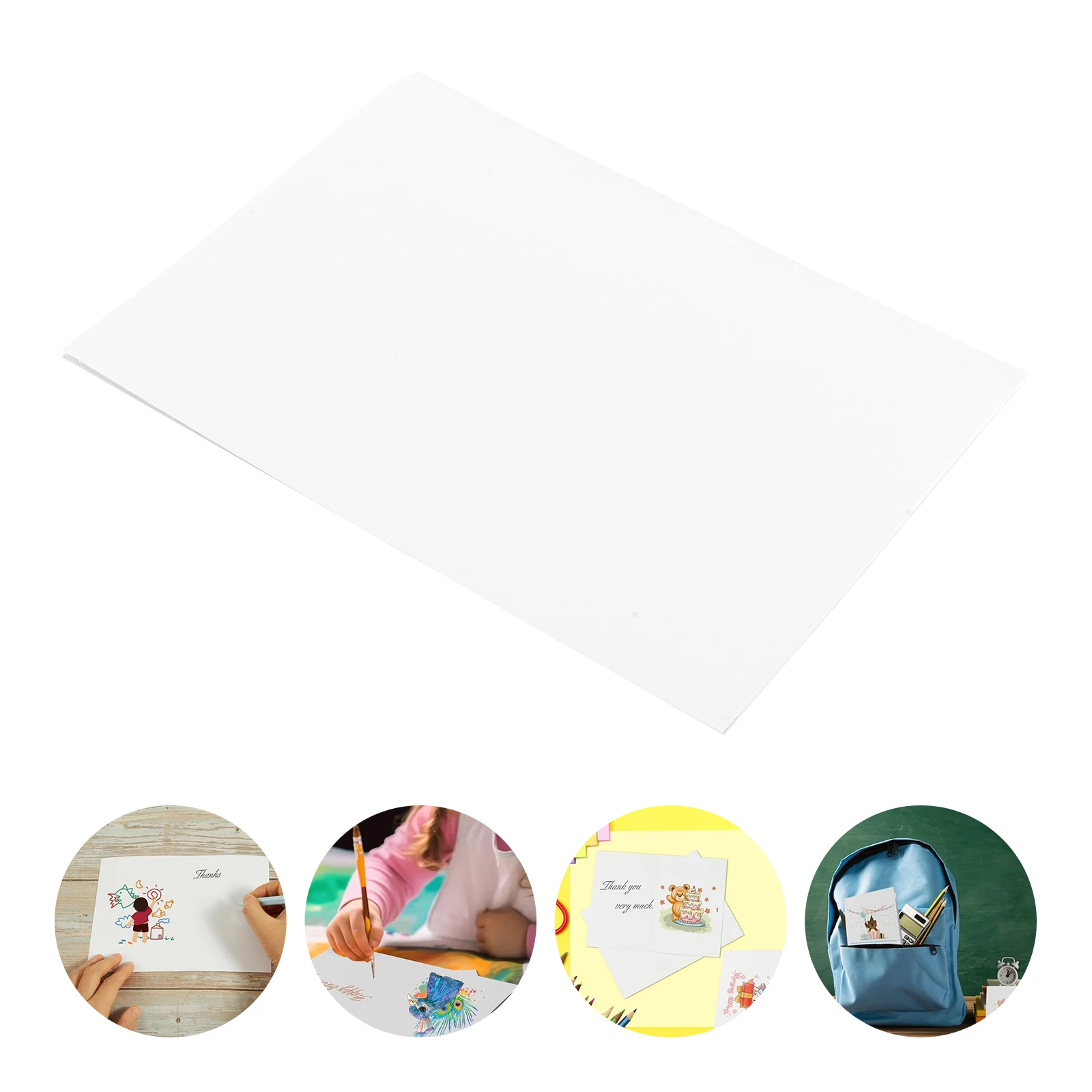 

50Pcs Blank Cards Folded 200gsm Card for Memo, Bookmark, Message Card, DIY Tag, Gift Cards 5x7in DIY Craft Accessories
