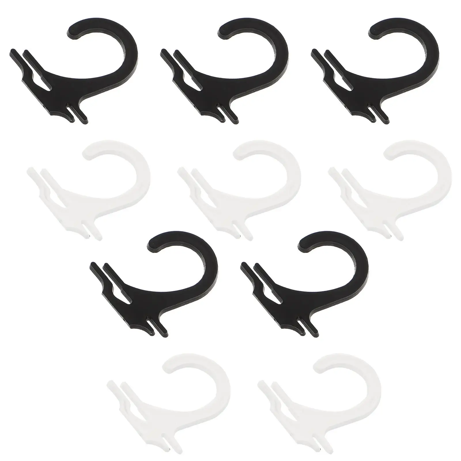 

400pcs Sock Hooks Black Plastic Hangers Smooth Surface Lightweight Retail Display Home Shop Storage Organization
