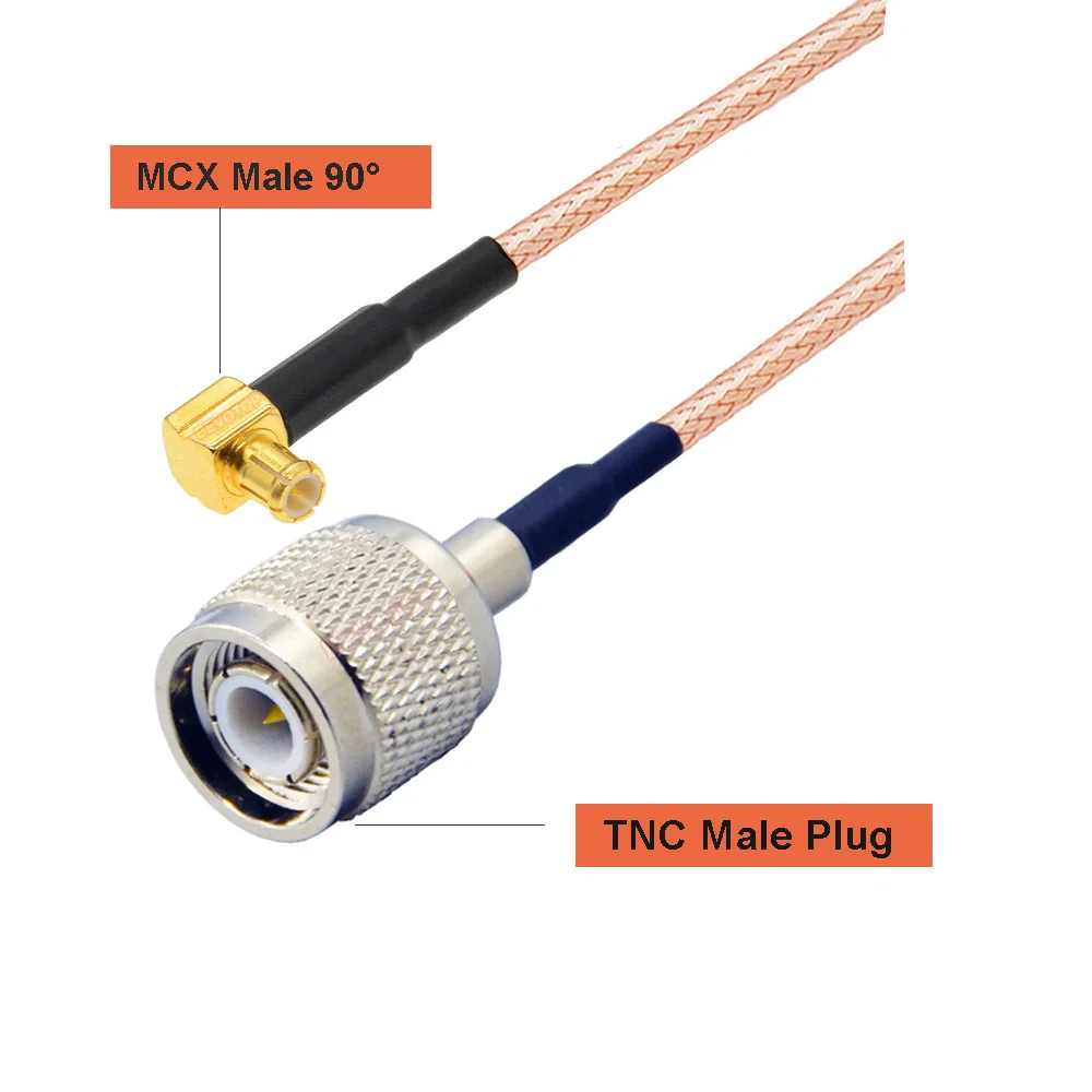 RP-TNC / TNC Male to MCX Male Plug Connector Pigtail Mini PCI WIFI WLAN Antenna Adapter RF Coaxial Extension Coaxial Cable Cord