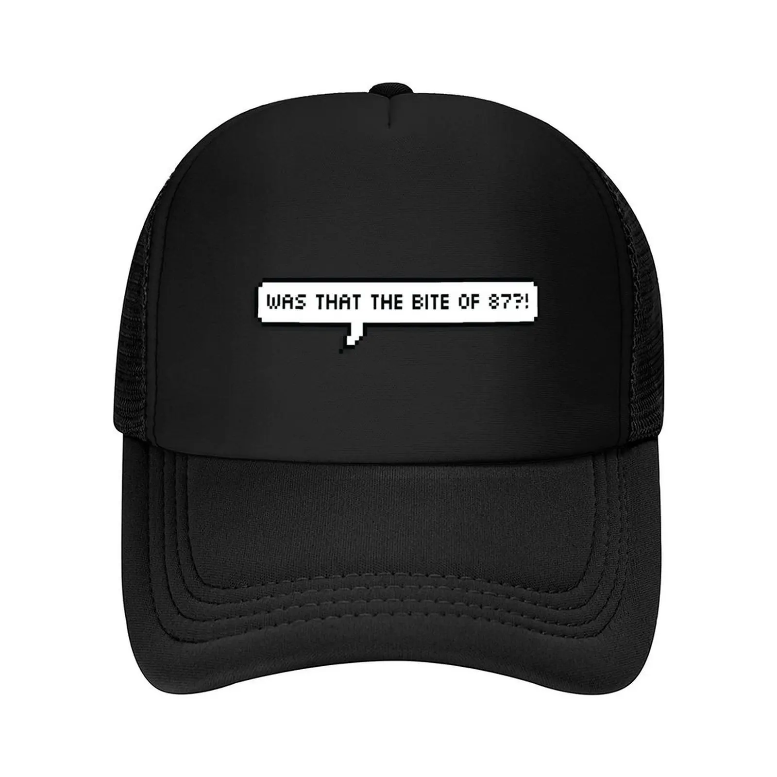 

Was That The Bite Of 87 ! Pixel Speech Bubble Baseball Cap Sun Cap Hat Man Luxury Anime luxury caps Women Beach Fashion Men's