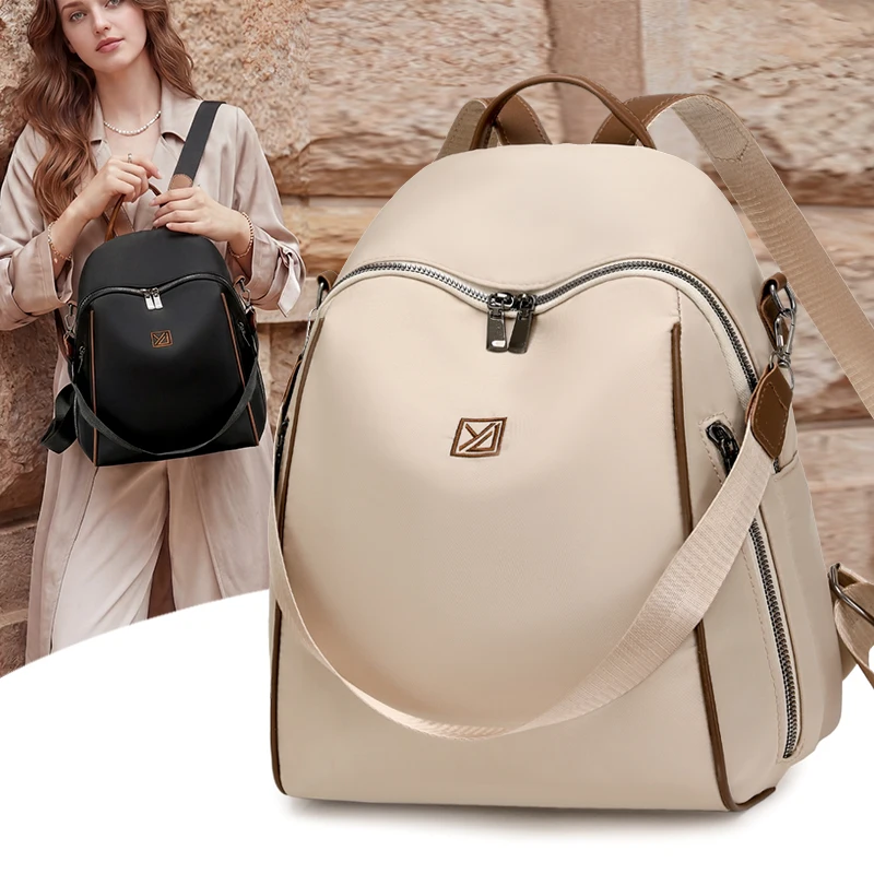 

Fashion Vintage Women Backpack Waterproof Large Capacity Nylon Daypack Casual Travel Shoulder Bag Ladies Daily Rucksack Mochila