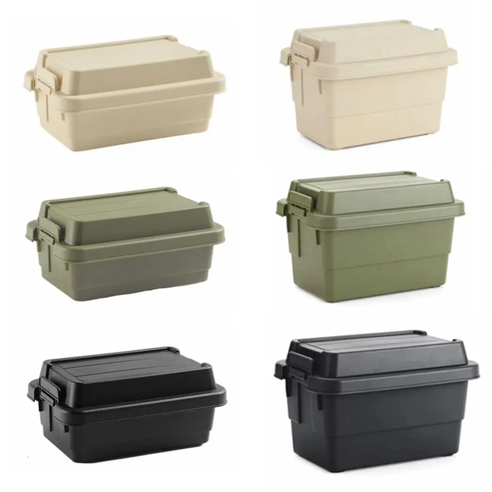 Plastic Camping Spice Kit Durable 6pcs Condiment Jar Camping Storage Box Waterproof Large Capacity Mini Storage Box Travel