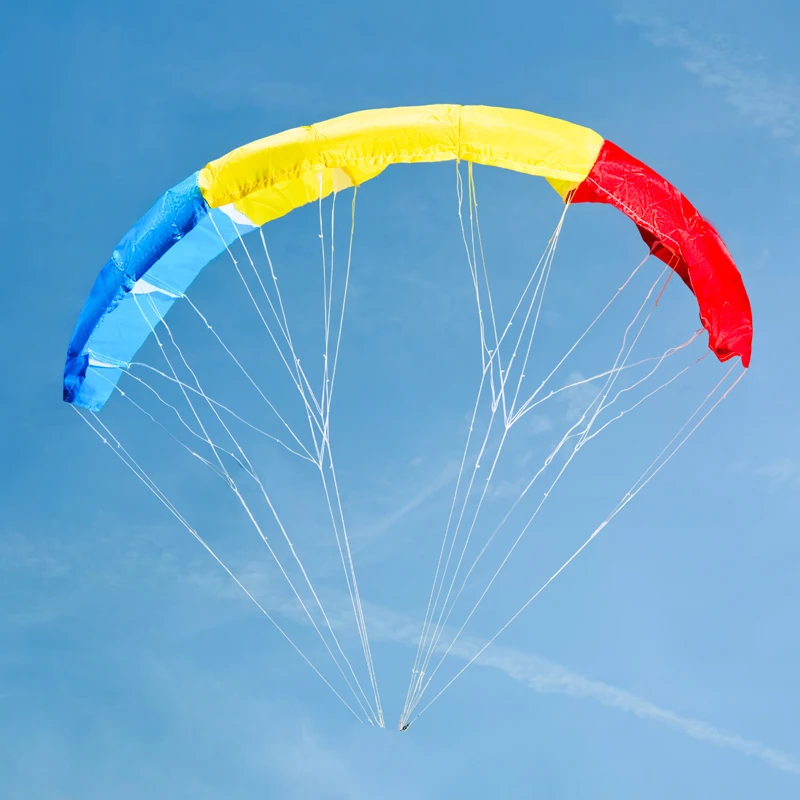 1PCS 81cm Paraglider Baldachin 20D Nylon Fallschirm Kopf mit Draht Leichte Langlebige Regenschirm Tuch für Indoor Outdoor fliegen