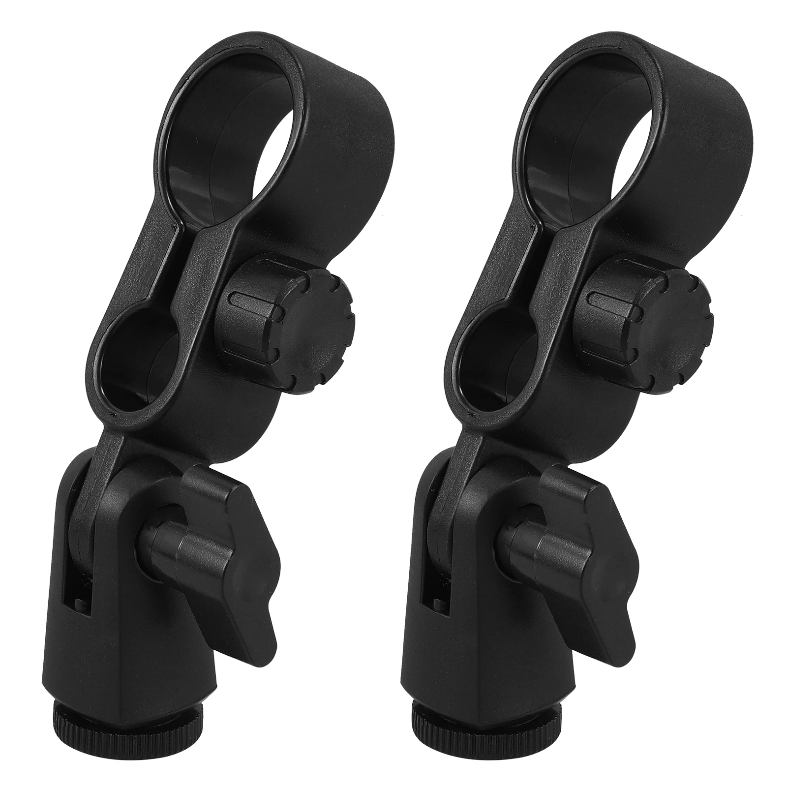 

2 Pcs Microphone Shock Mount Clips for Handheld Mics Durable Plastic Ideal KTV Concerts Stage Plays Live Streaming Singing