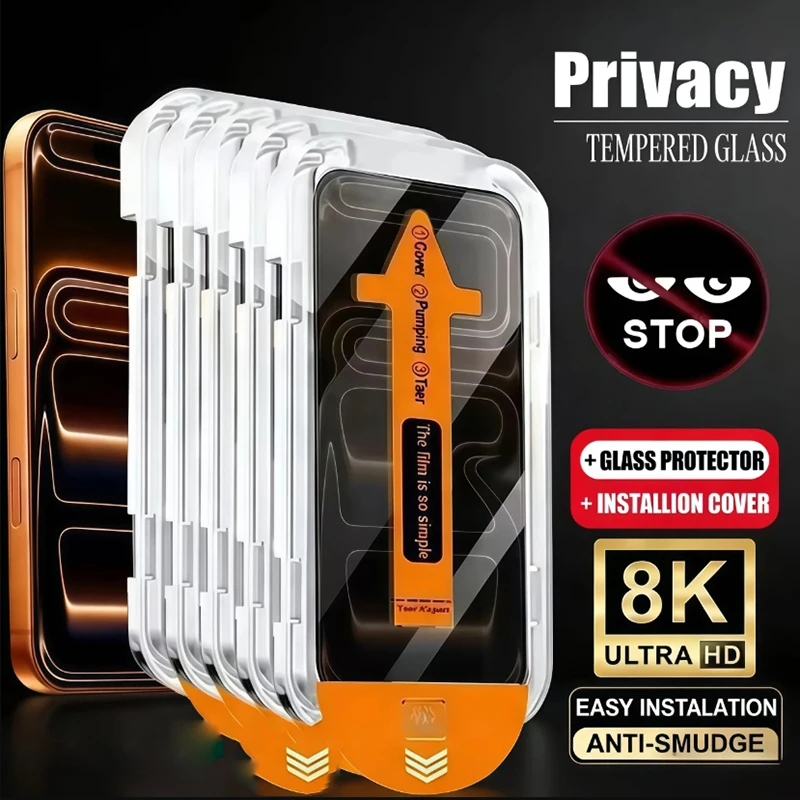 

Защитная пленка для экрана с функцией защиты от пыли и автоматической установкой, стеклянная защитная пленка для VIVO X300 Pro X300Pro, антишпионская пленка из закаленного стекла