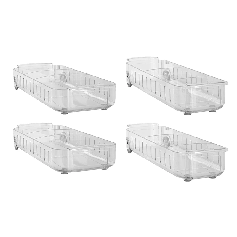 2 Pack Refrigerator Drawer Storage Box Kitchen Freezer Compartment Storage Box Sundries Storage Box (Small)