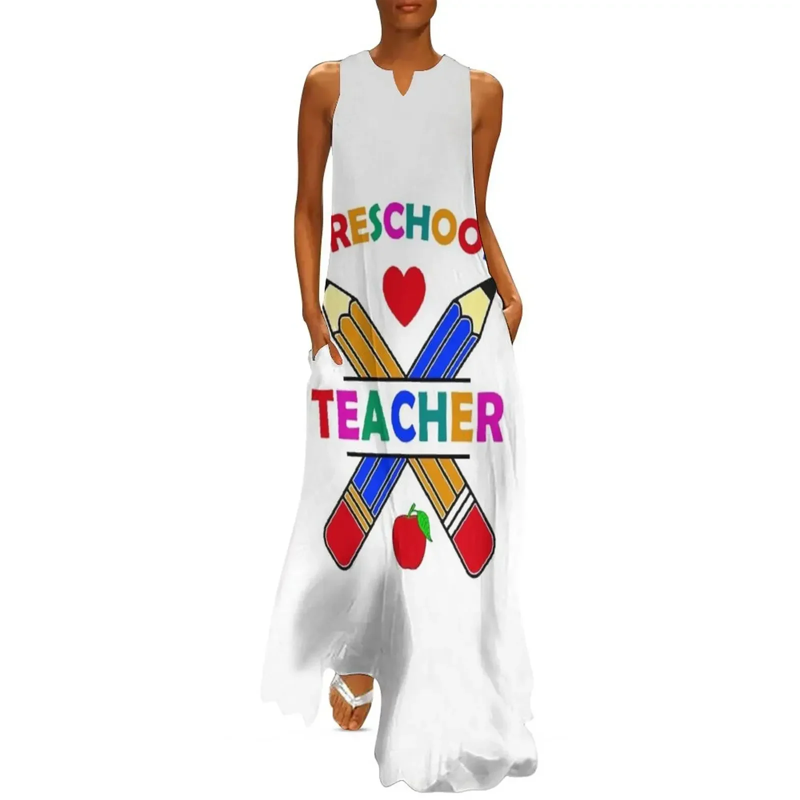 

Preschool Teacher Long Dress elegant dresses for women luxury dresses Women's summer long dress Female clothing Dress