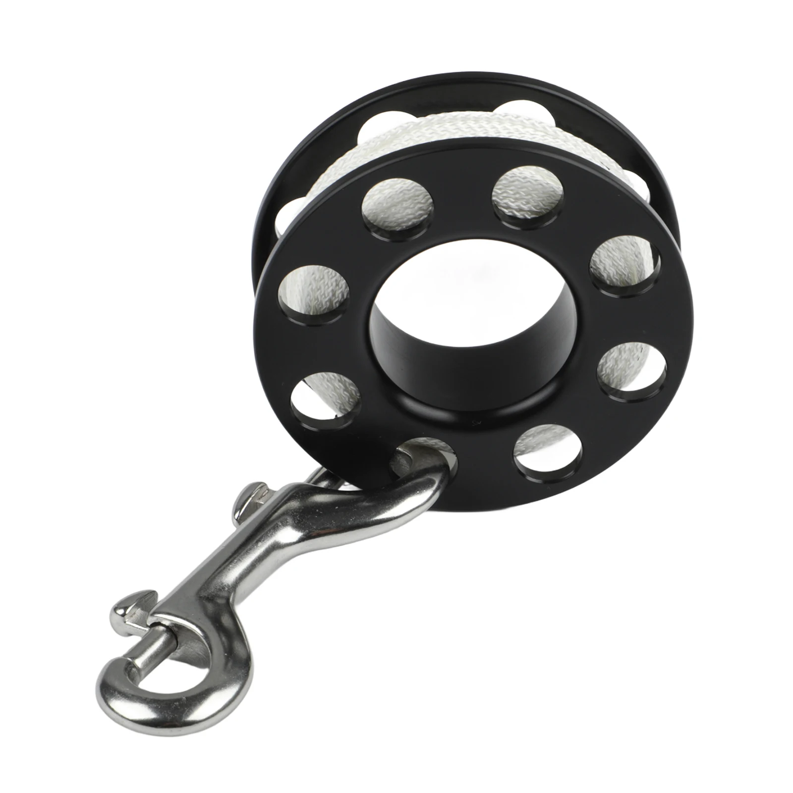 Lightweight Diving Finger Spool Reel with Double Hook Snap in 15M/30M/50M for Smart Underwater Line Management