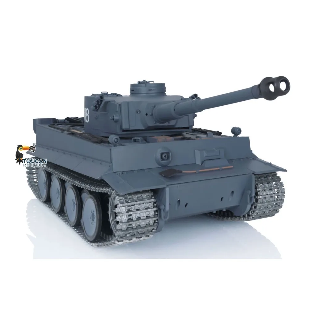 Heng Long 1/16 RC Tank 7.0 Metal Tracked Sprocket  Tiger I 3818 Barrel Recoil Ready to Go Model Remote Control Panzer for Adult