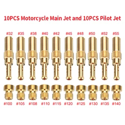 10Pcs Carburetor M5 Main Jet Kit & 10Pcs Slow/Pilot Jet For PWK Keihin OKO CVK PWM NSR KSR PWM Motorcycle Carburetor